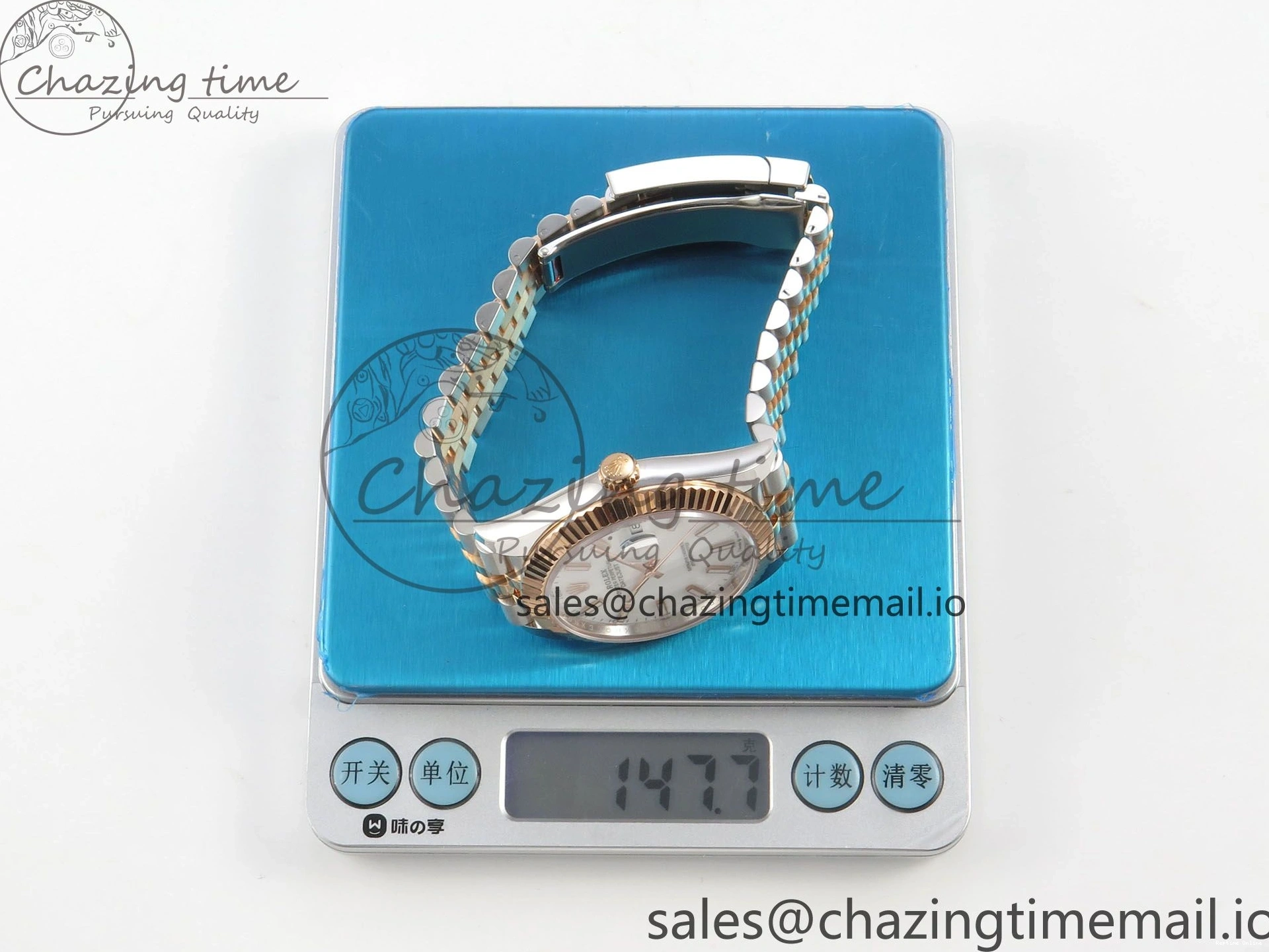 0520 DateJust 41 126331 SS RG ARF 1:1 Best Edition White Stick Dial on Jubilee Bracelet SH3235 (Weighted) StreetReady 199